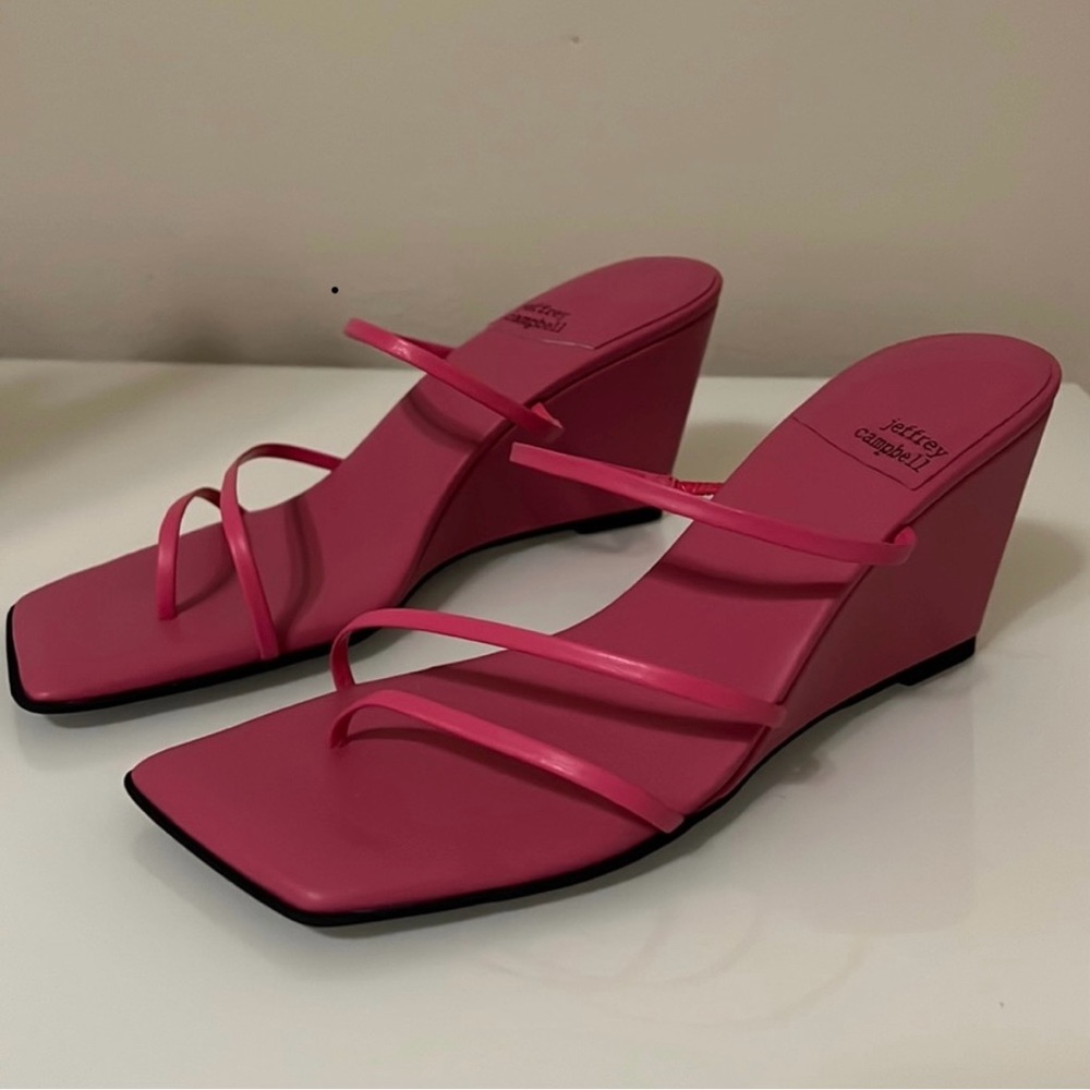 Jeffrey Campbell | Palate Wedge Sandal | Hot Pink | Size 8.5